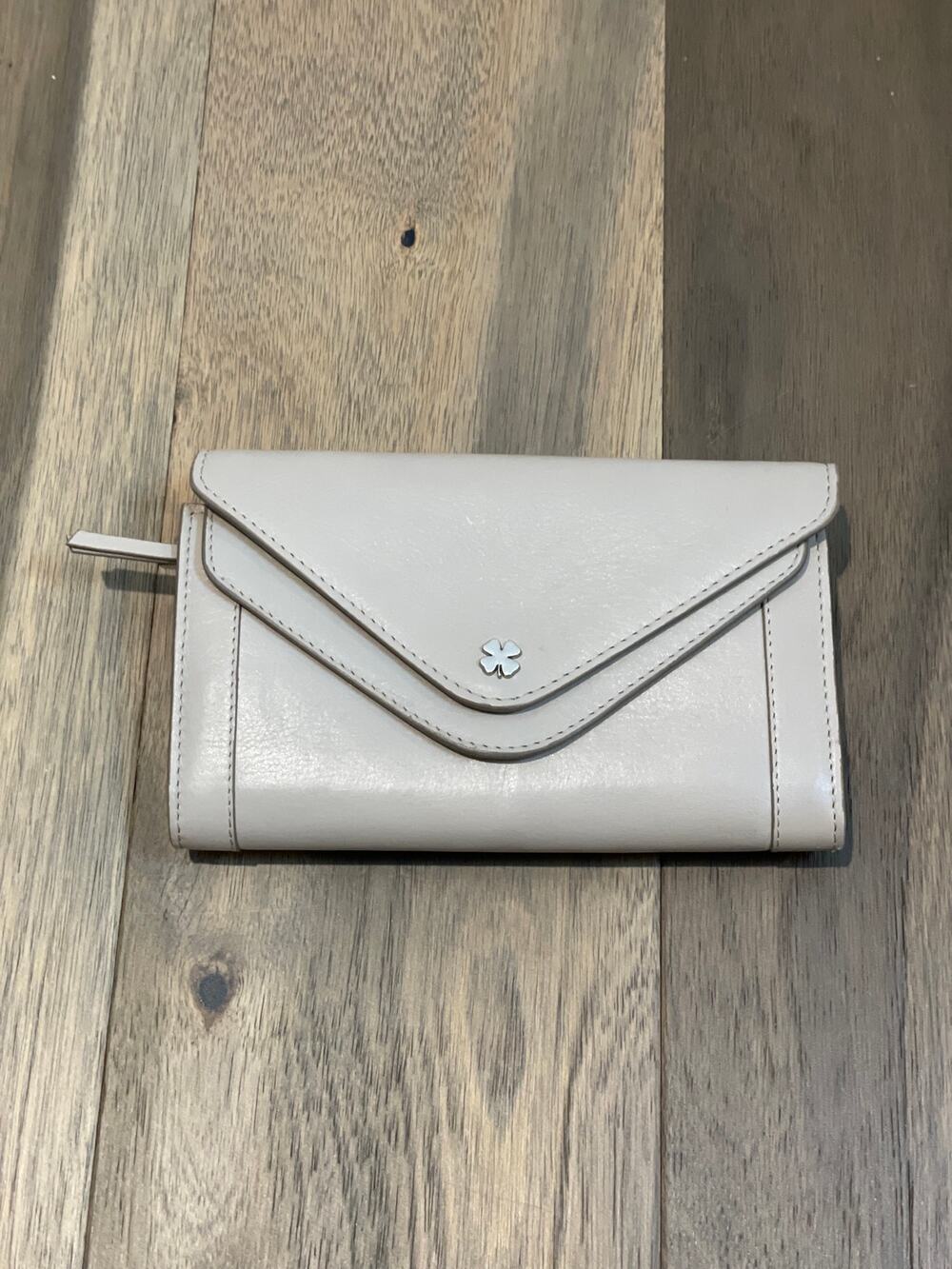 Lucky Brand Beige Leather Belt Bag Large Wallet Snap Closure Size OS